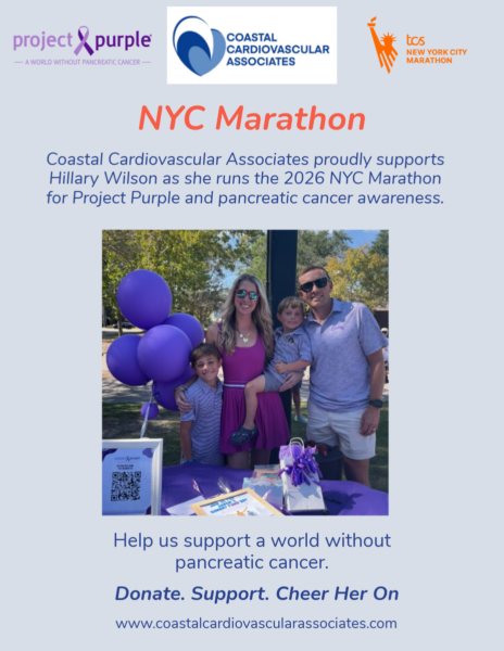 Hillary Wilson NYC Marathon Donations | Coastal Cardiovascular Associates